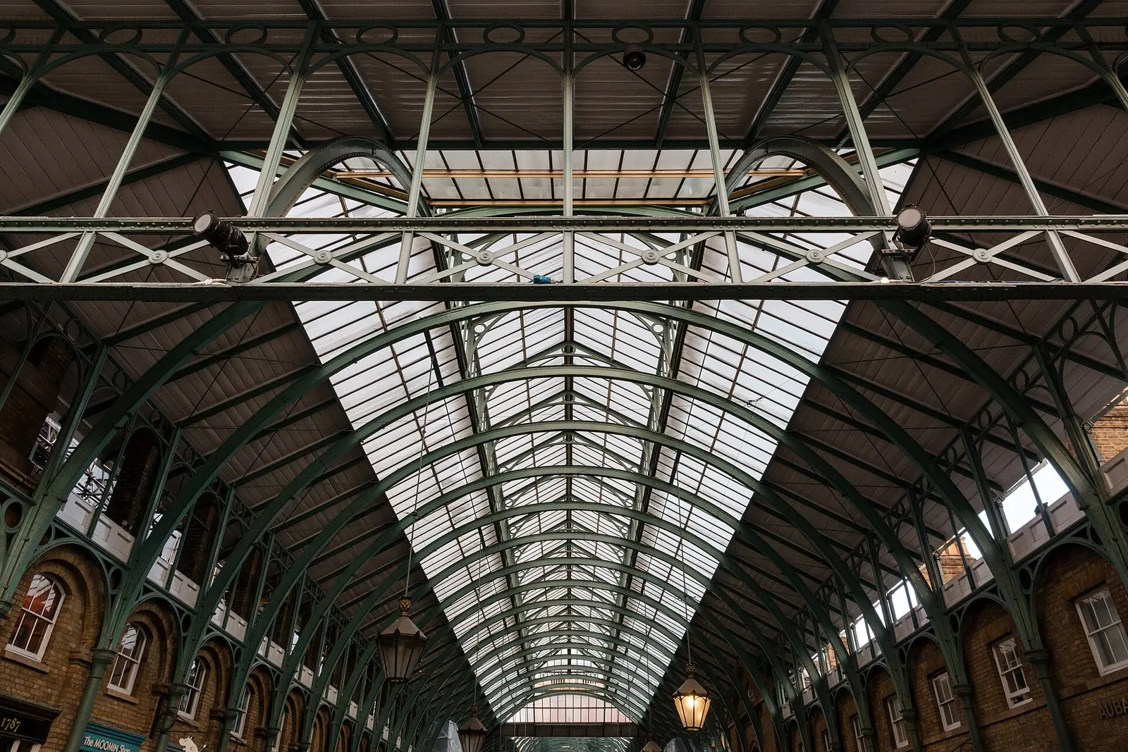 The covered market hall in Covent Garden