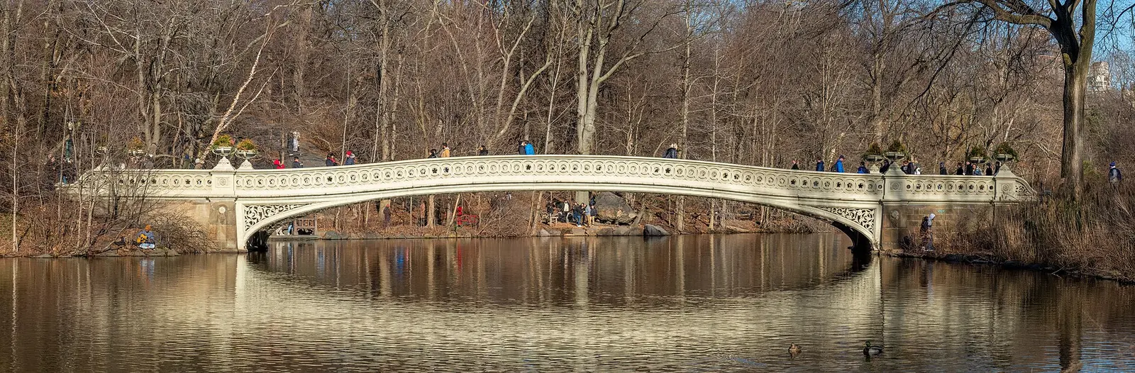 Bow Bridge over the lake in Central Park