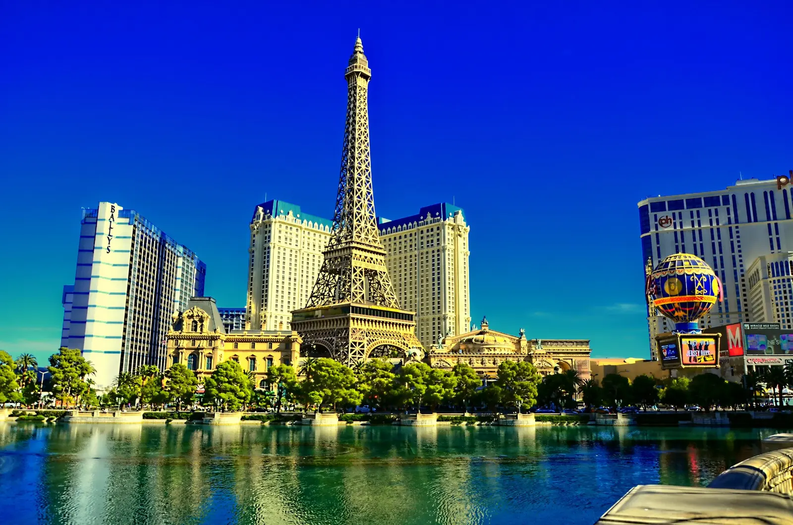 The Eiffel Tower replica at Paris Las Vegas